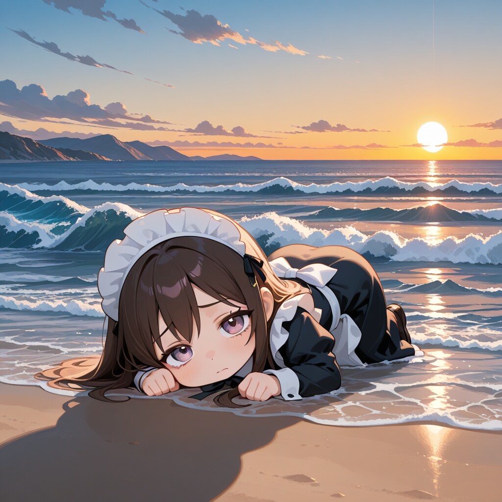 メイドさん、漂着