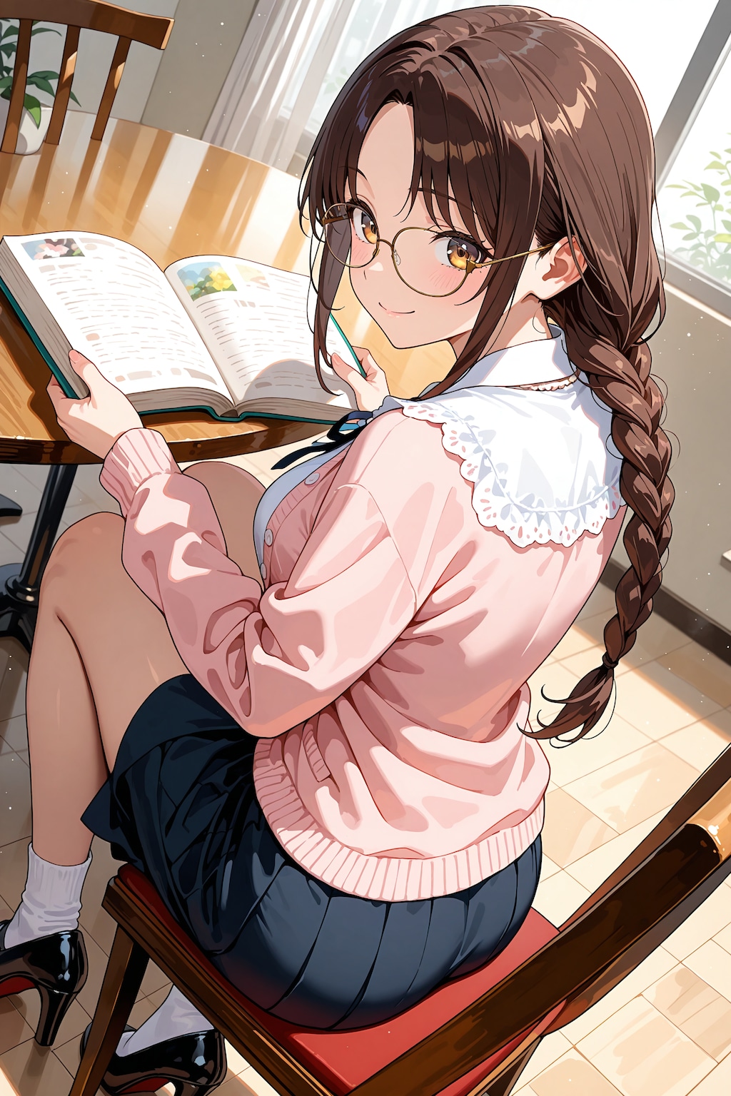 後ろ姿の栞原さん