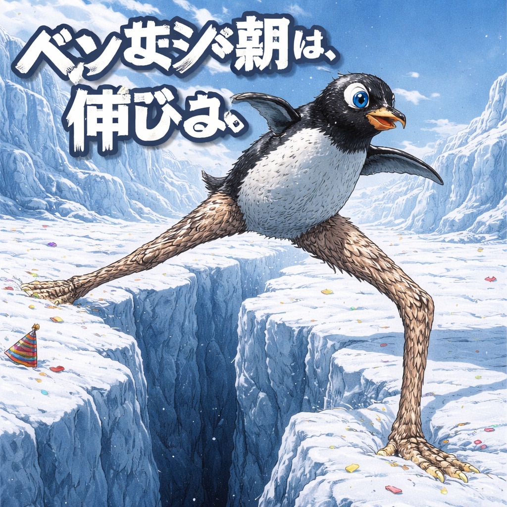 ペンギンの脚は長い