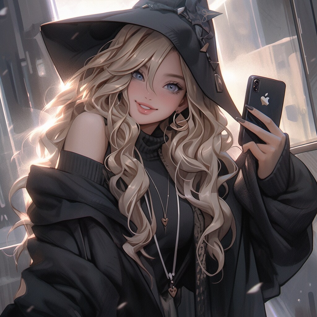 魔女が自撮り Witch takes a selfie