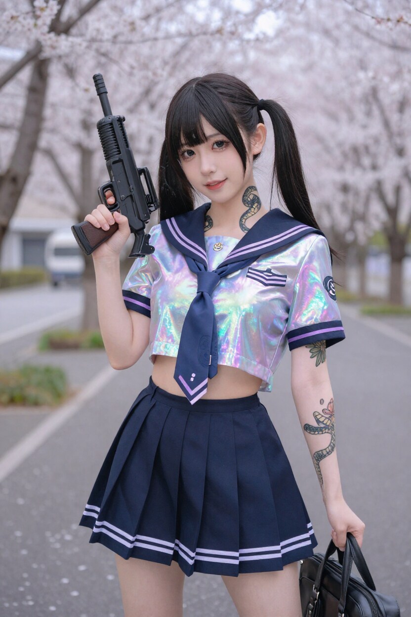 今から入学式に参加する女