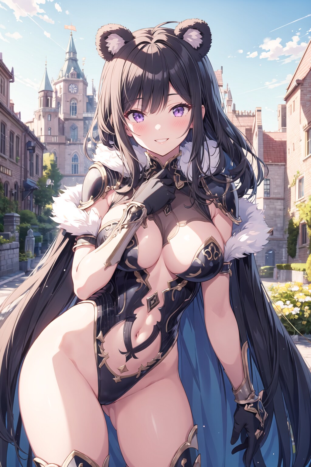 レオタードアーマーのくまみみナイトさん