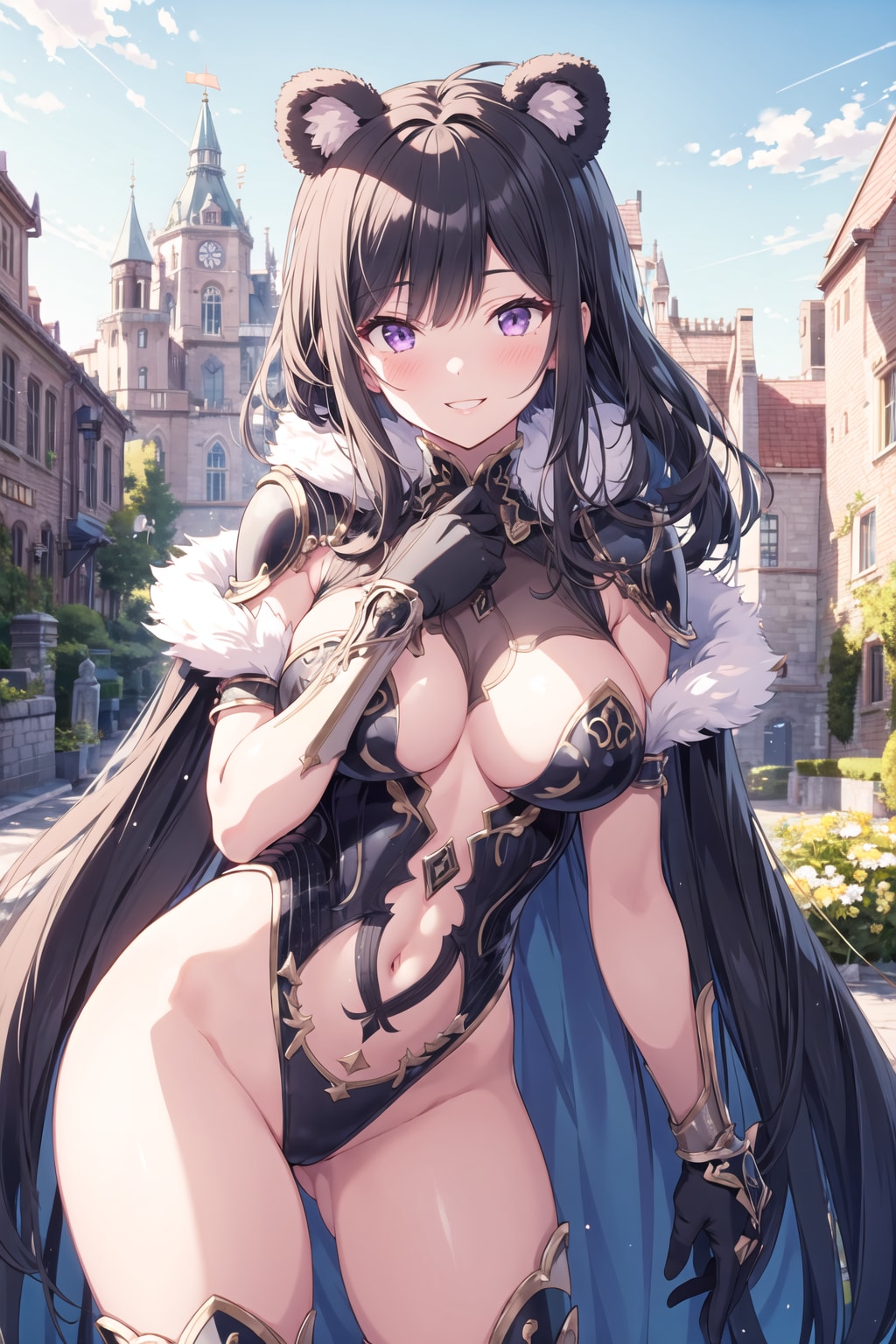 レオタードアーマーのくまみみナイトさん
