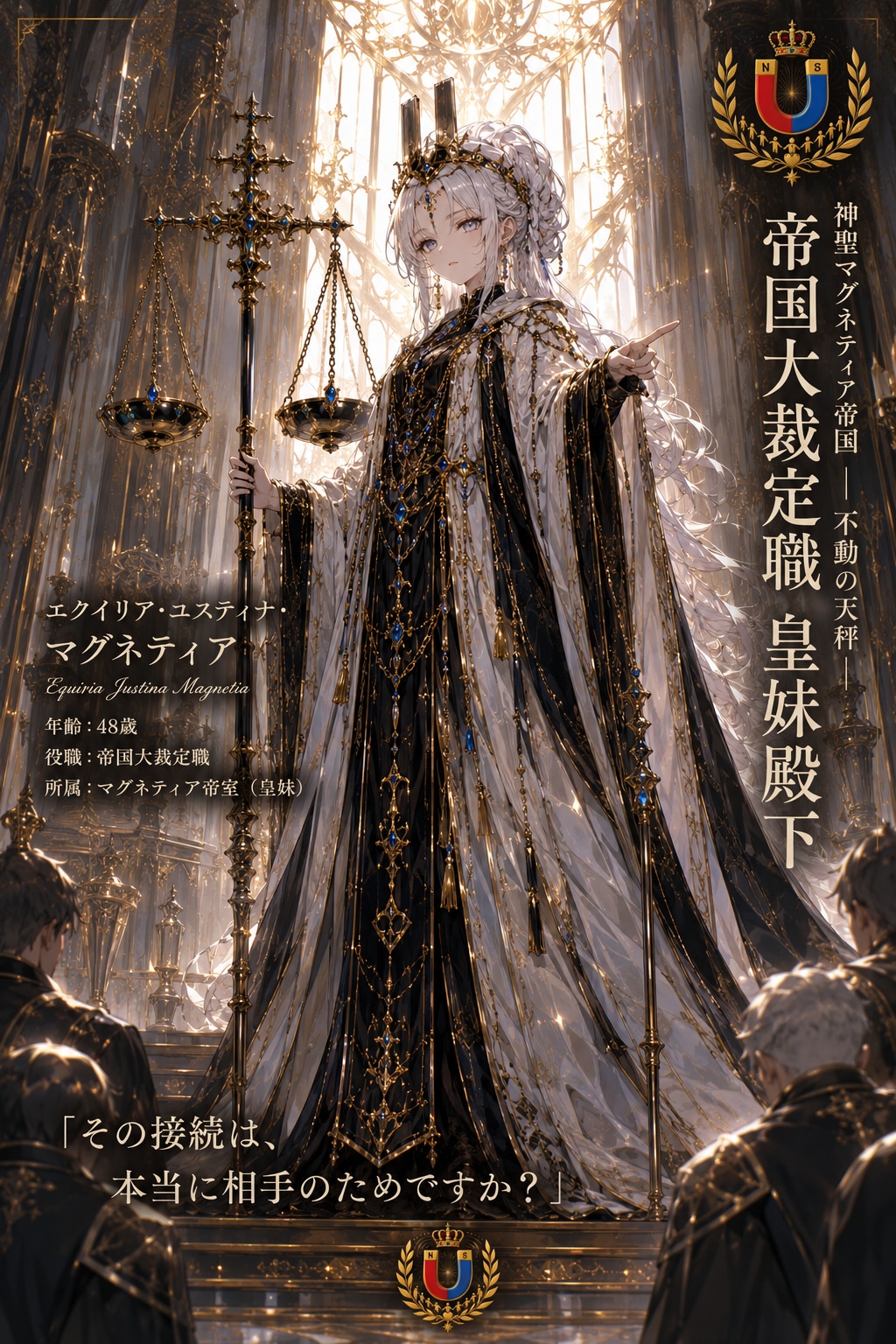 神聖マグネティア帝国帝国大裁定職【不動の天秤】エクイリア・ユスティナ・マグネティア皇妹殿下