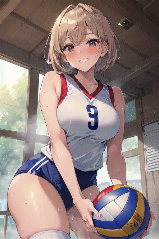 ドヤ顔?バレー部員