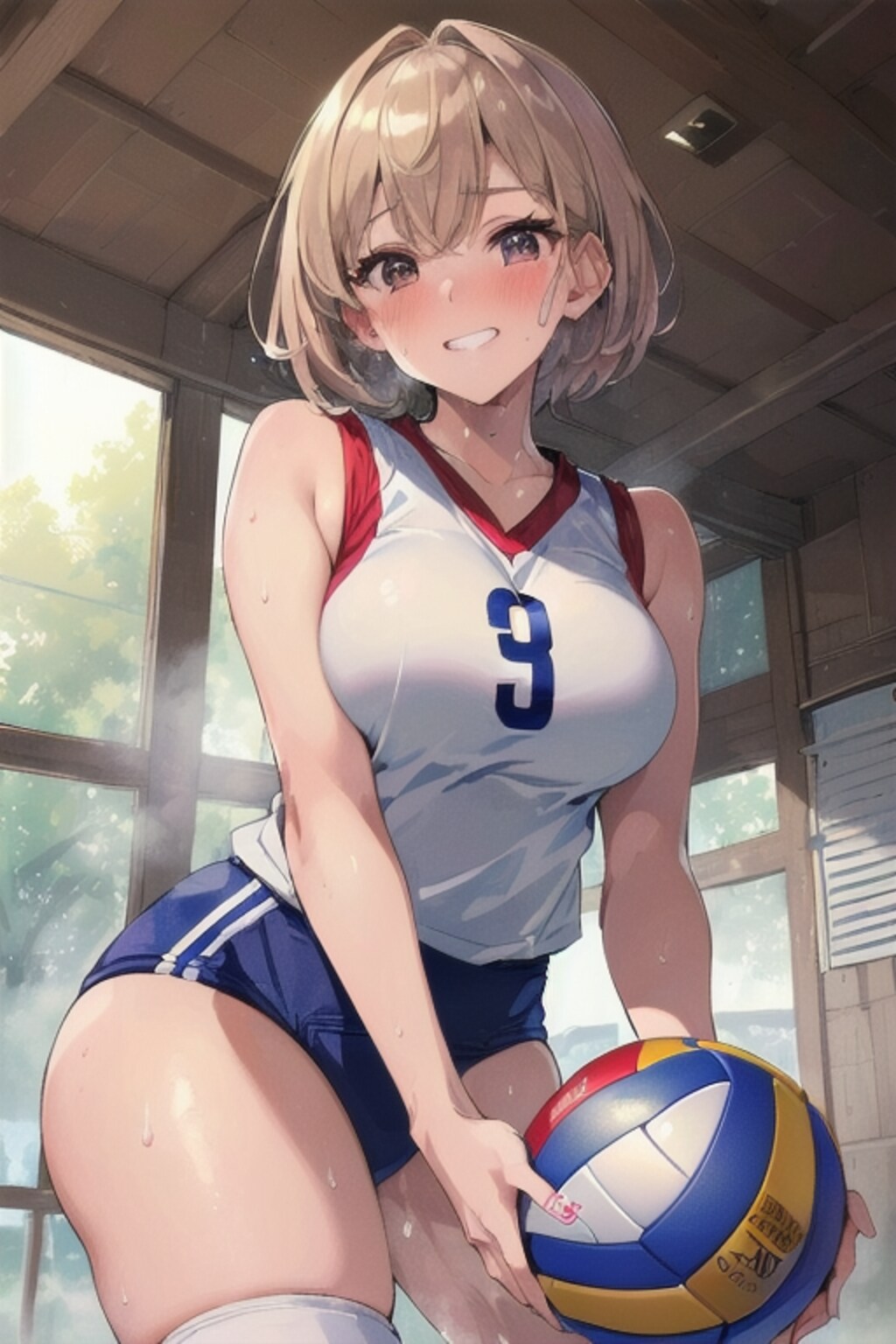 ドヤ顔?バレー部員