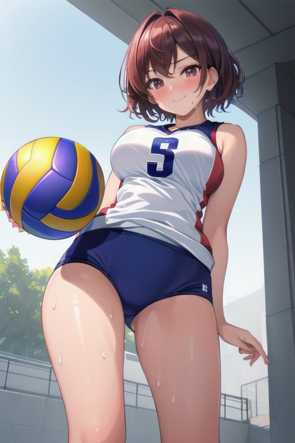 ドヤ顔?バレー部員