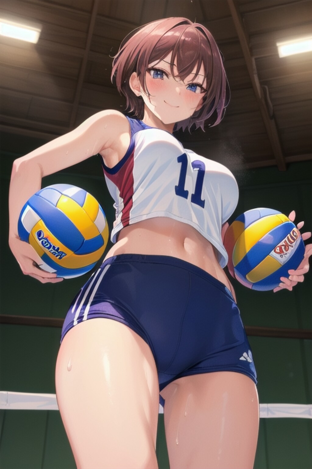ドヤ顔?バレー部員