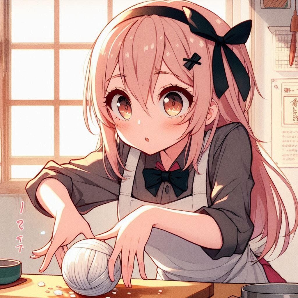 [Dalleさんで]○ートボールを作る女の子[ナートボール]