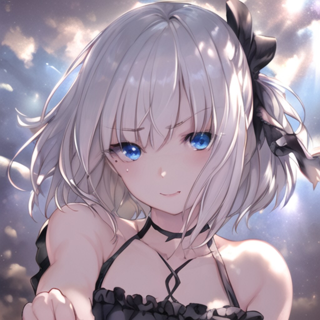 銀髪ボブカットちゃん