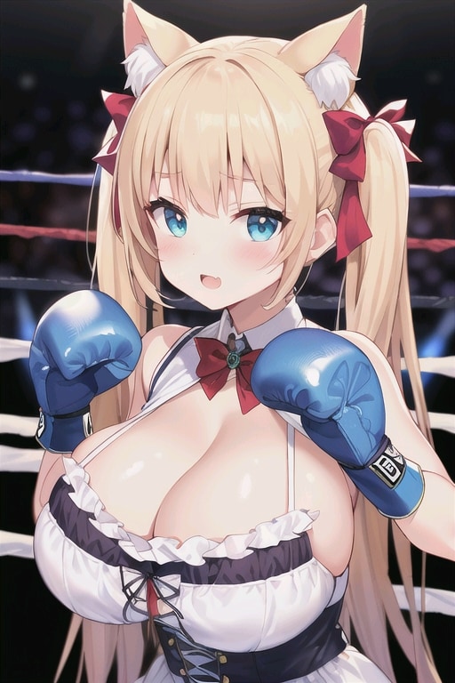ロリ爆乳ツインテ猫耳ボクサーちゃん特集