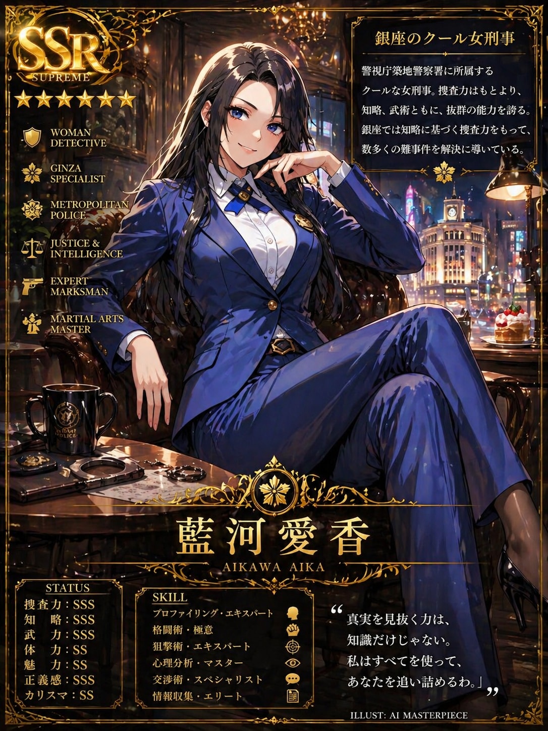 女刑事藍河愛香のSSRカード
