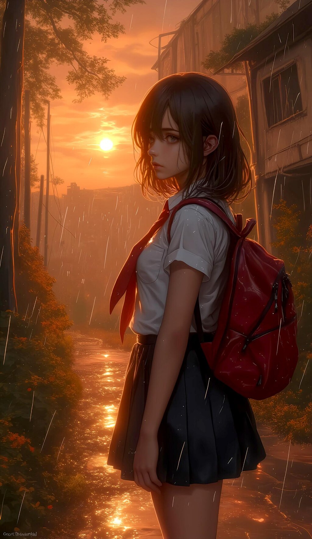 雨の日の帰り道