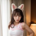 きつねチアのコスプレ美女 5枚目