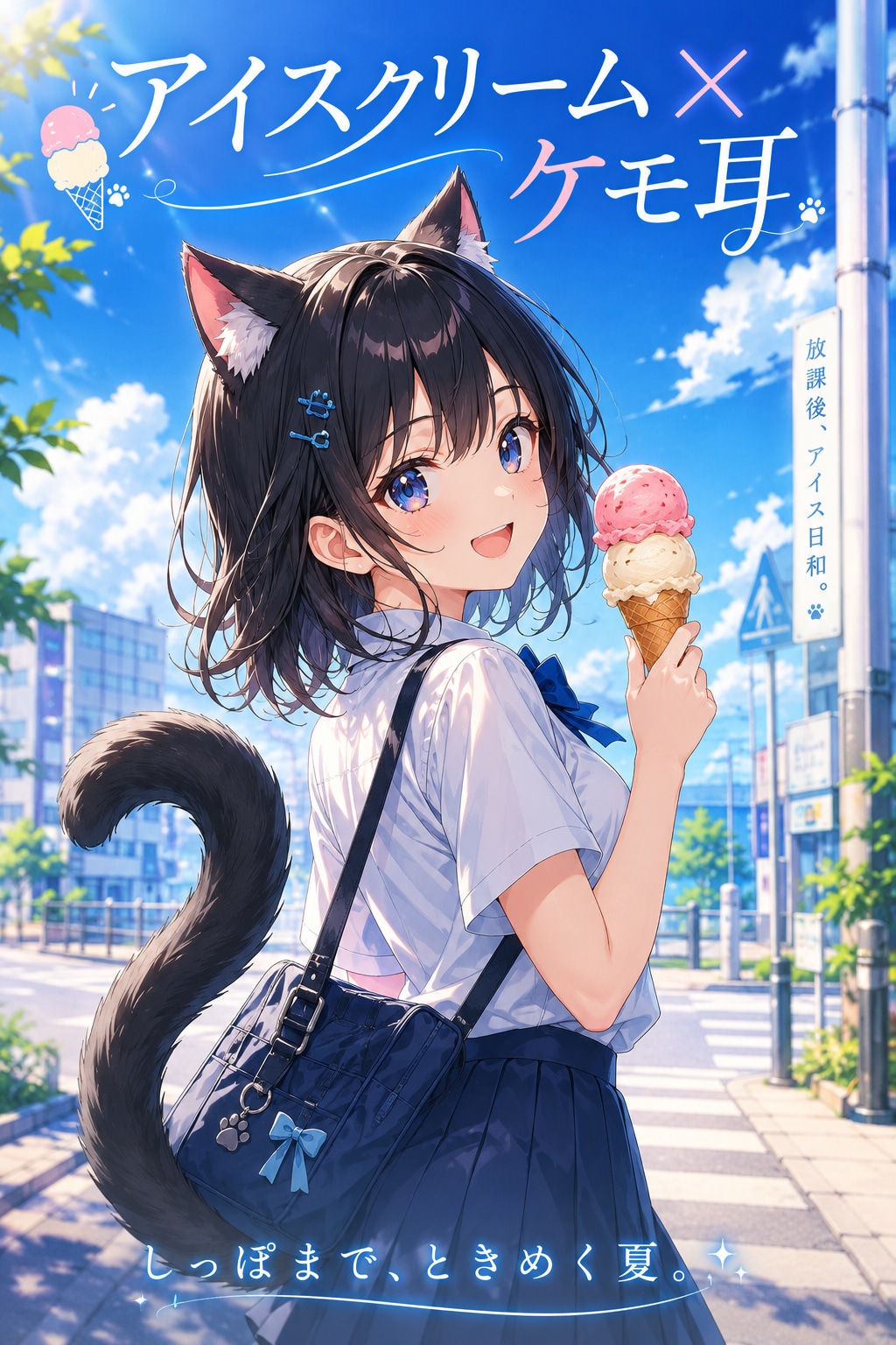 アイスクリーム✖️ケモ耳