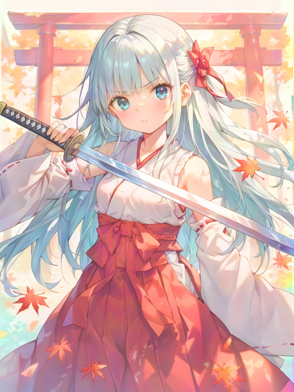 秋風の刀剣巫女