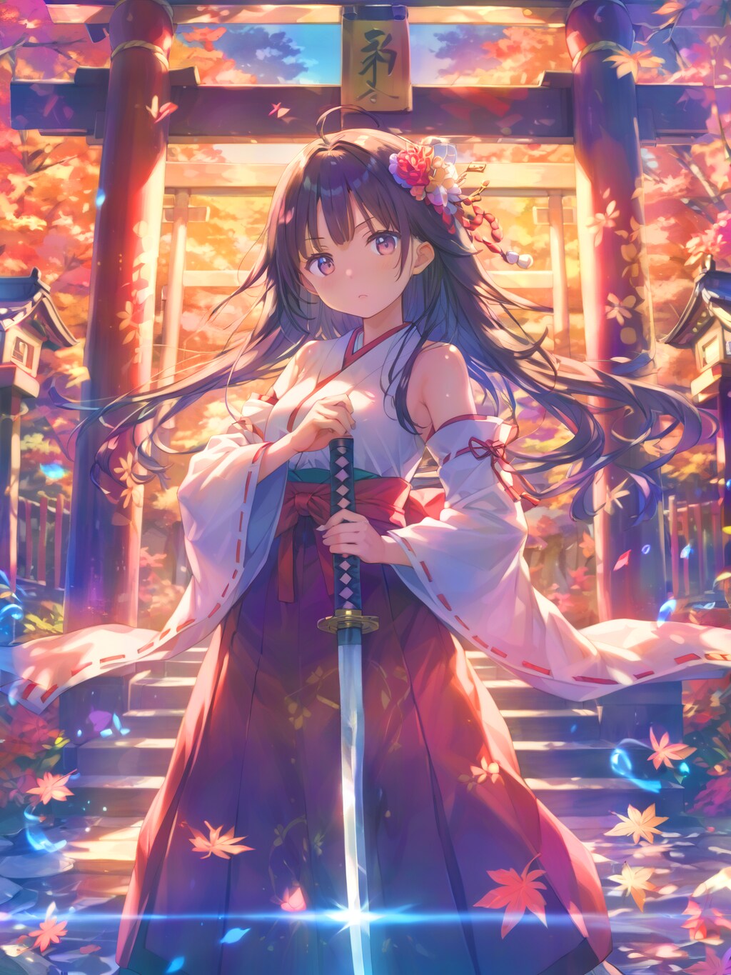 秋風の刀剣巫女