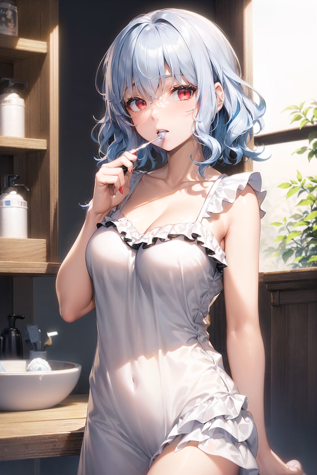 着物女子ちゃんの日常シリーズ（歯磨き）