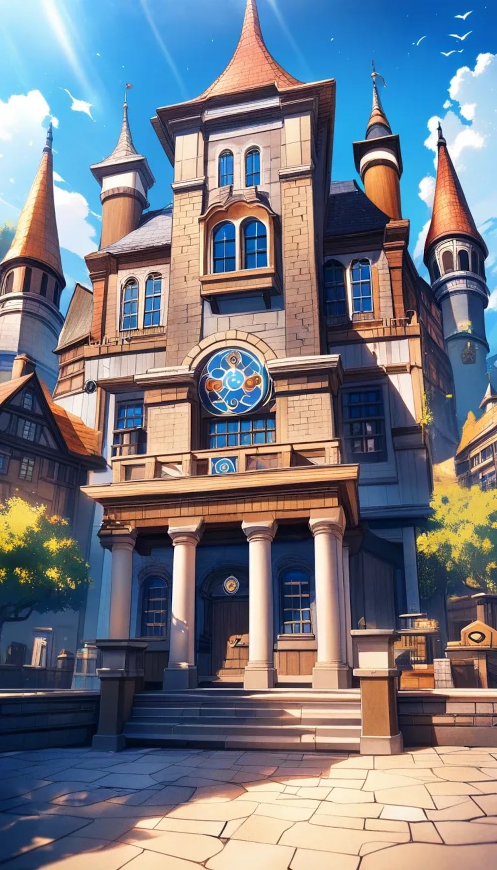 異世界DAYS『ここが町です。冒険者ギルドですか？　案内しますよ！』＆『ここが冒険者ギルドです。今日はありがとうございました。ではまた』