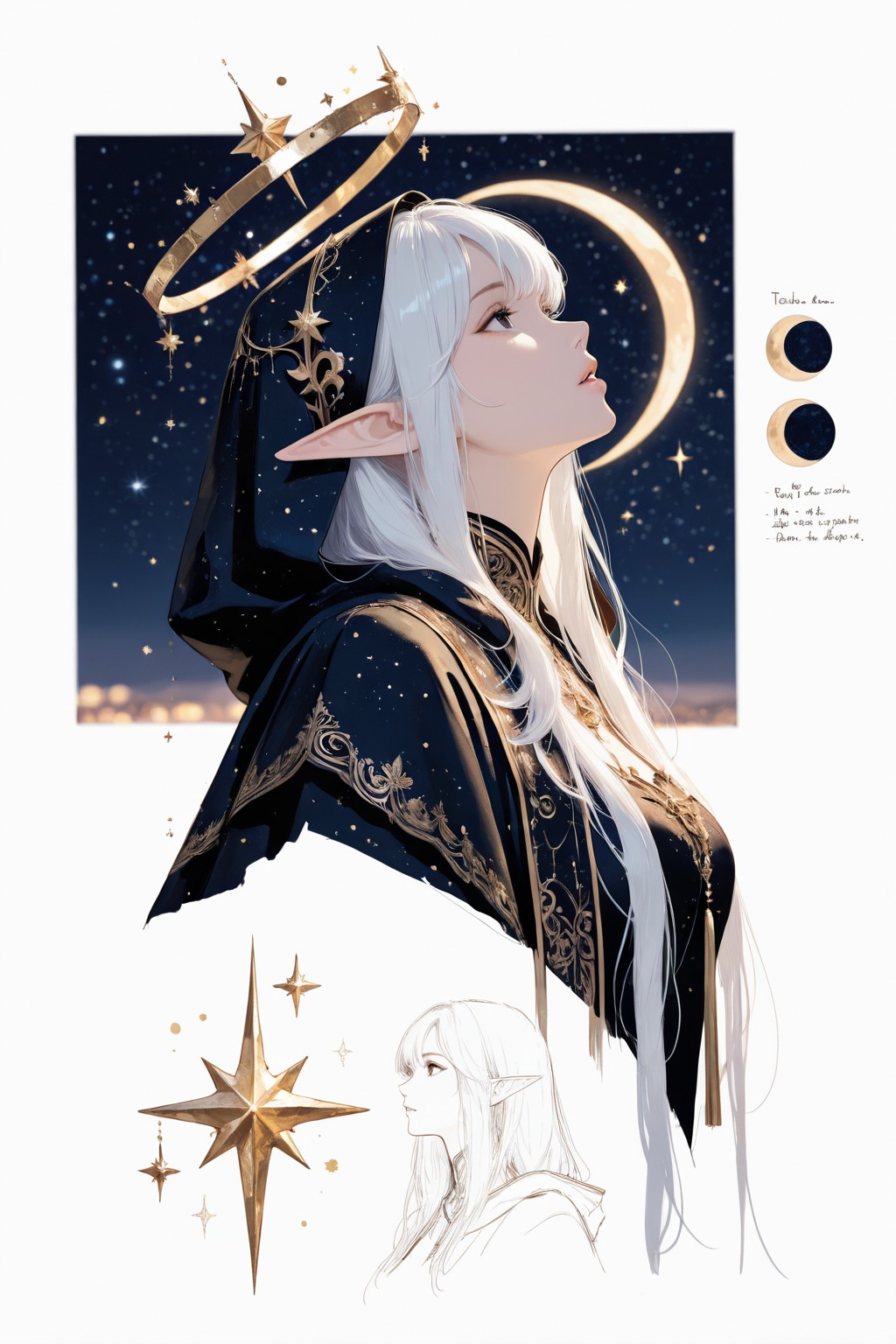 Beautiful Astrologer（占星術師 - 月蝕のステラリア） | の人気AIイラスト・グラビア