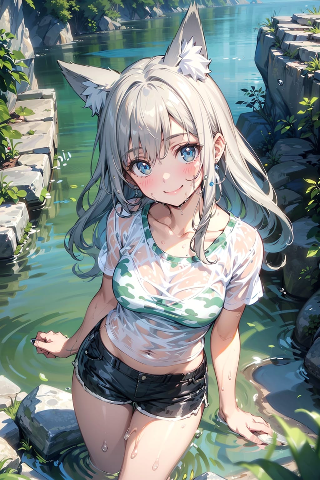 びしょ濡れだよ🐺🎶