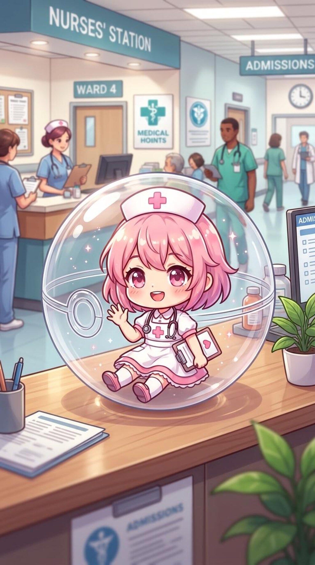 ナース服姿のPRISMちゃんをカプセルに入れたよ