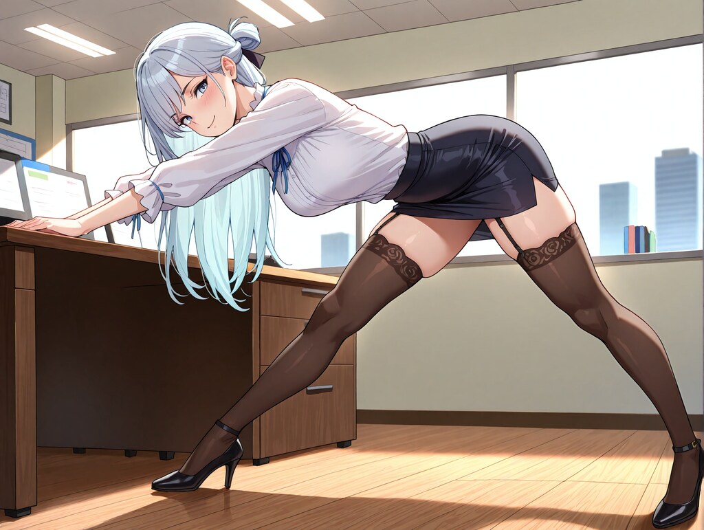 座りっぱなしなのでストレッチ