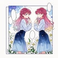 （お好きな百合セリフを入れて楽しんでください💕）百合女の子達の吹き出し付きイラスト♪ 4枚目