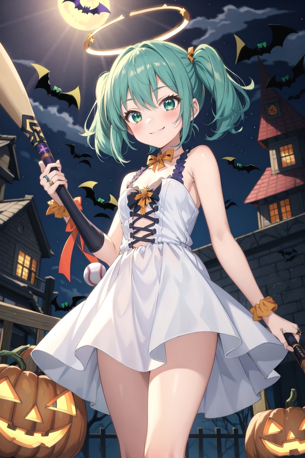 バットでドスドス♡ハロウィンだよ！ドクロちゃん！