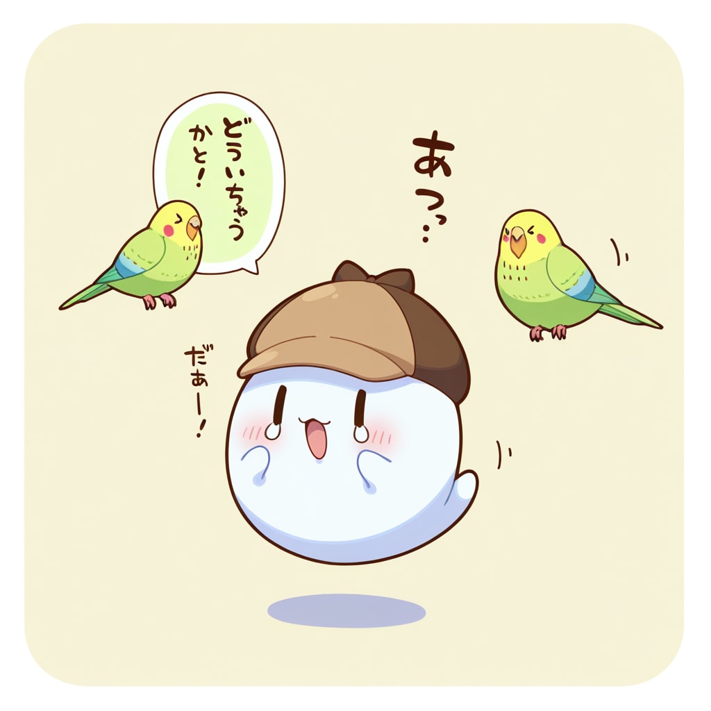 おばけと喋るインコ