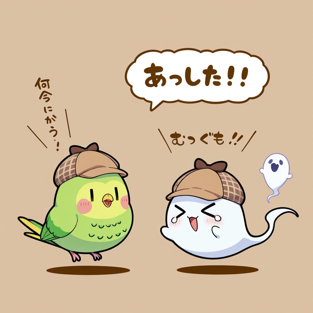 おばけと喋るインコ