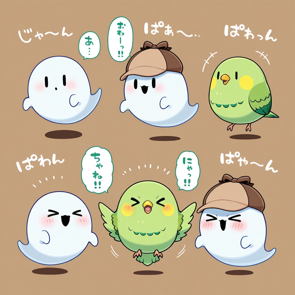 おばけと喋るインコ