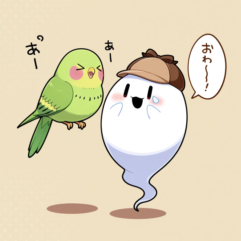 おばけと喋るインコ