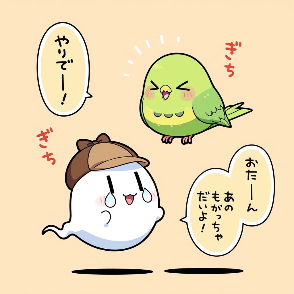 おばけと喋るインコ