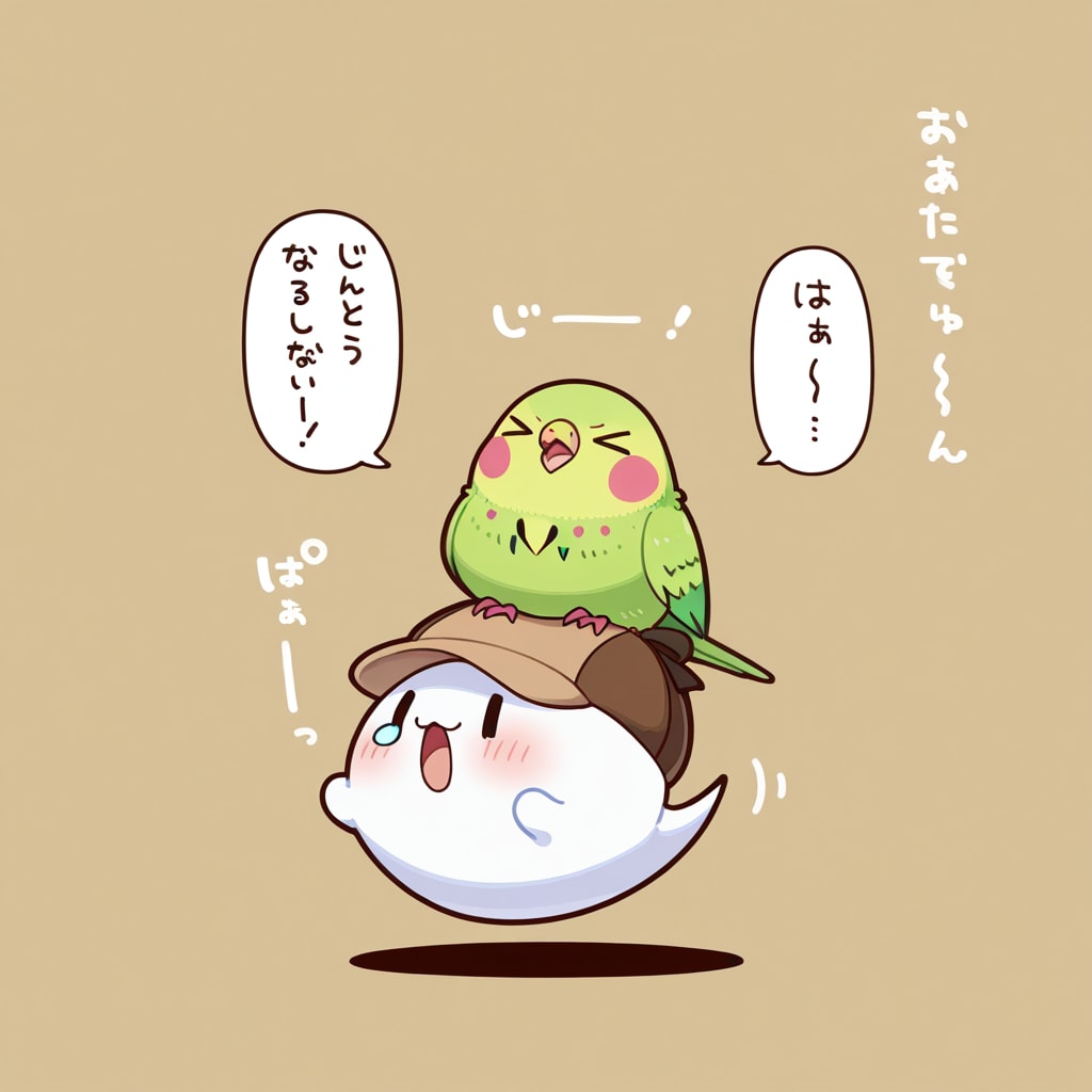 おばけと喋るインコ