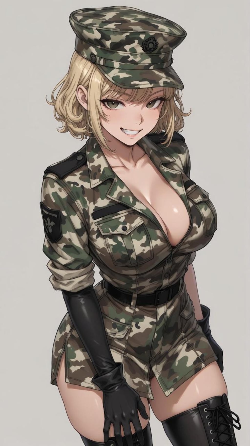 迷彩服のお姉さん