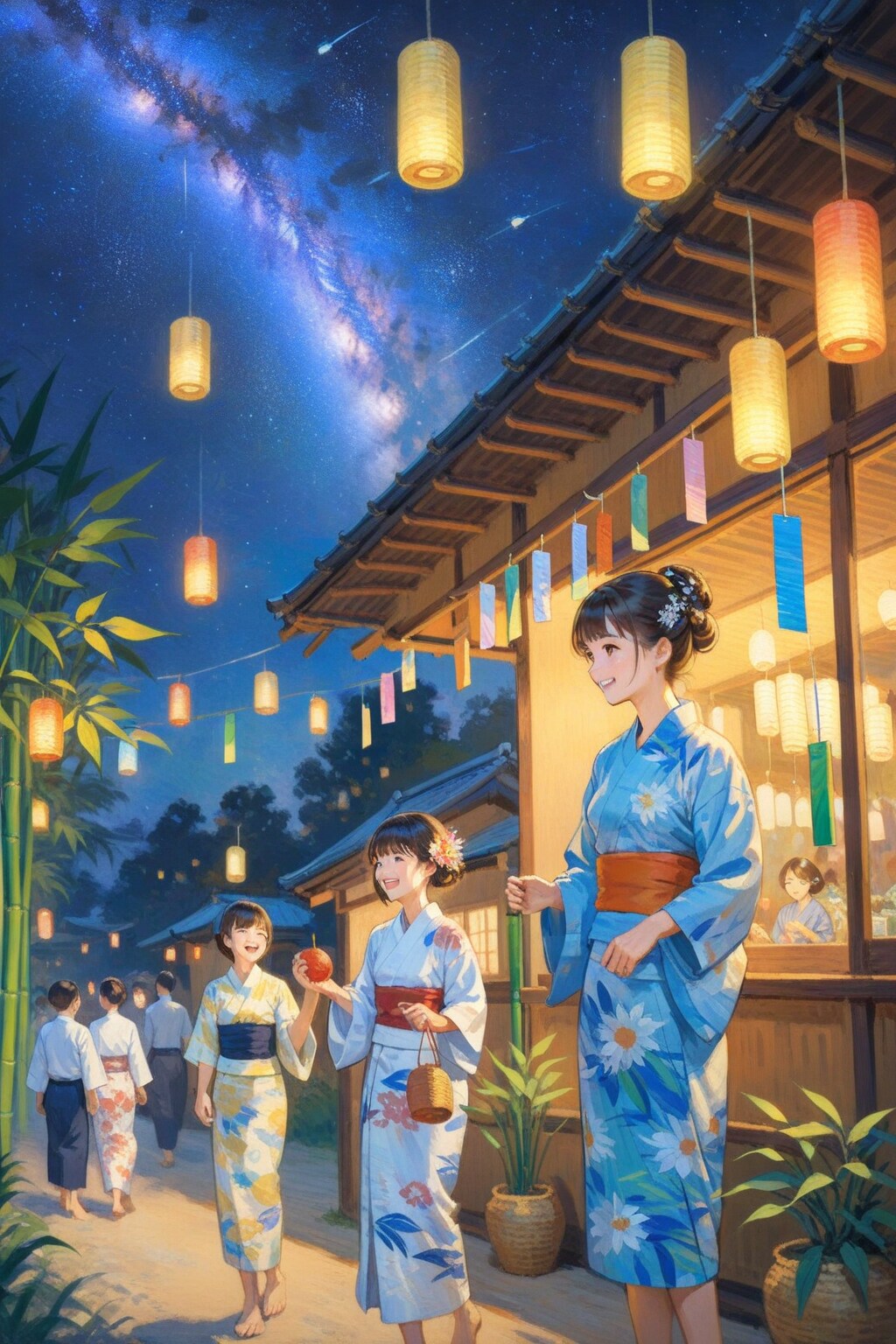 七夕のお祭りと浴衣