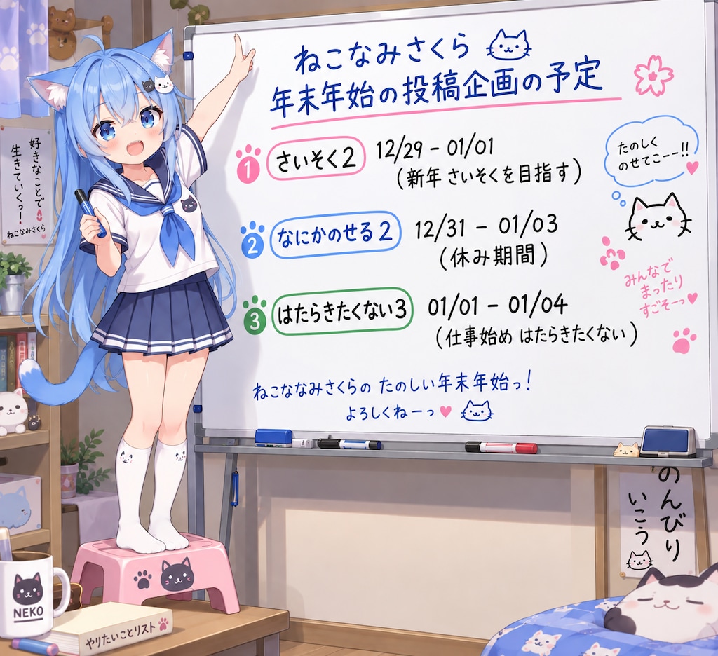 年末年始の予定