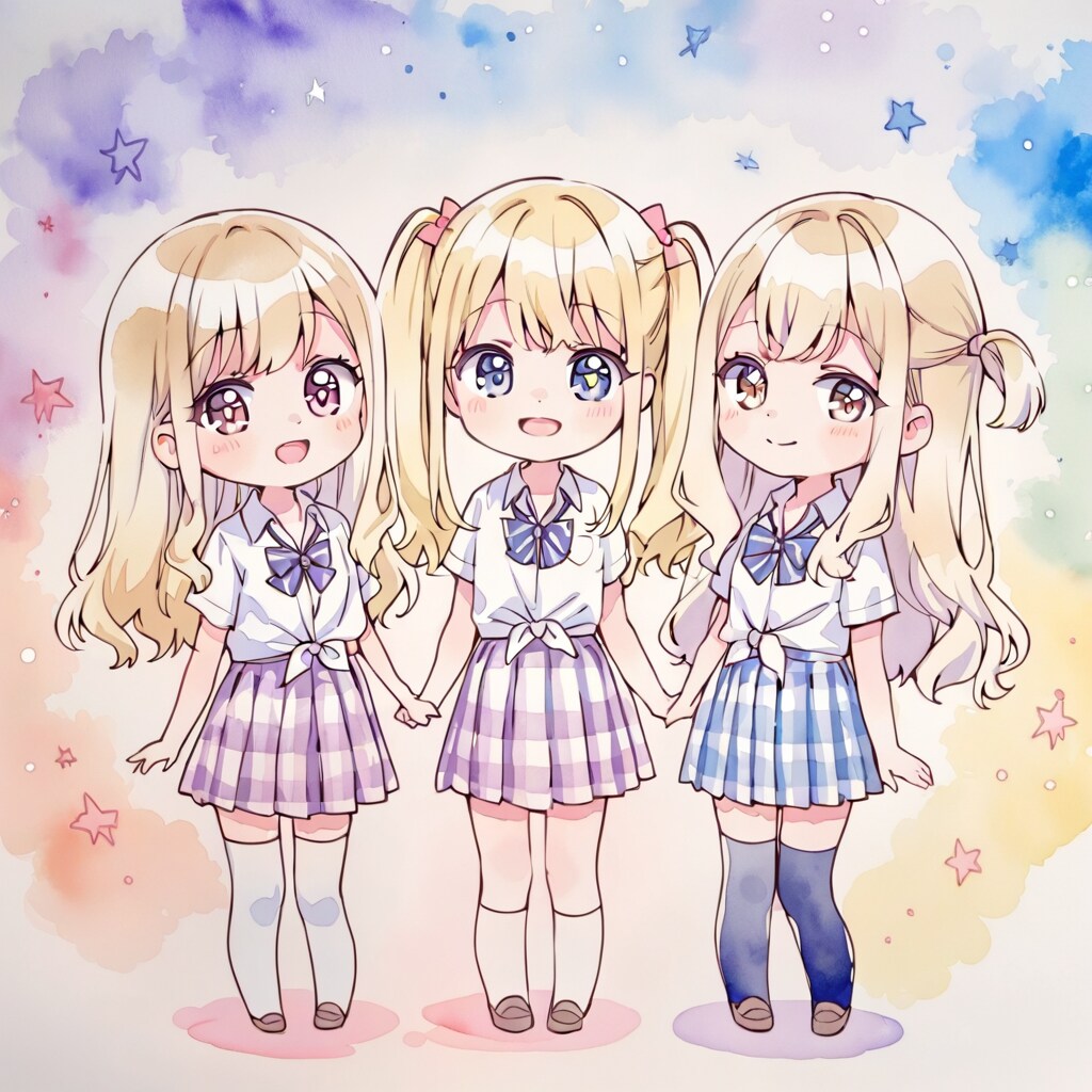 金髪女学生たち