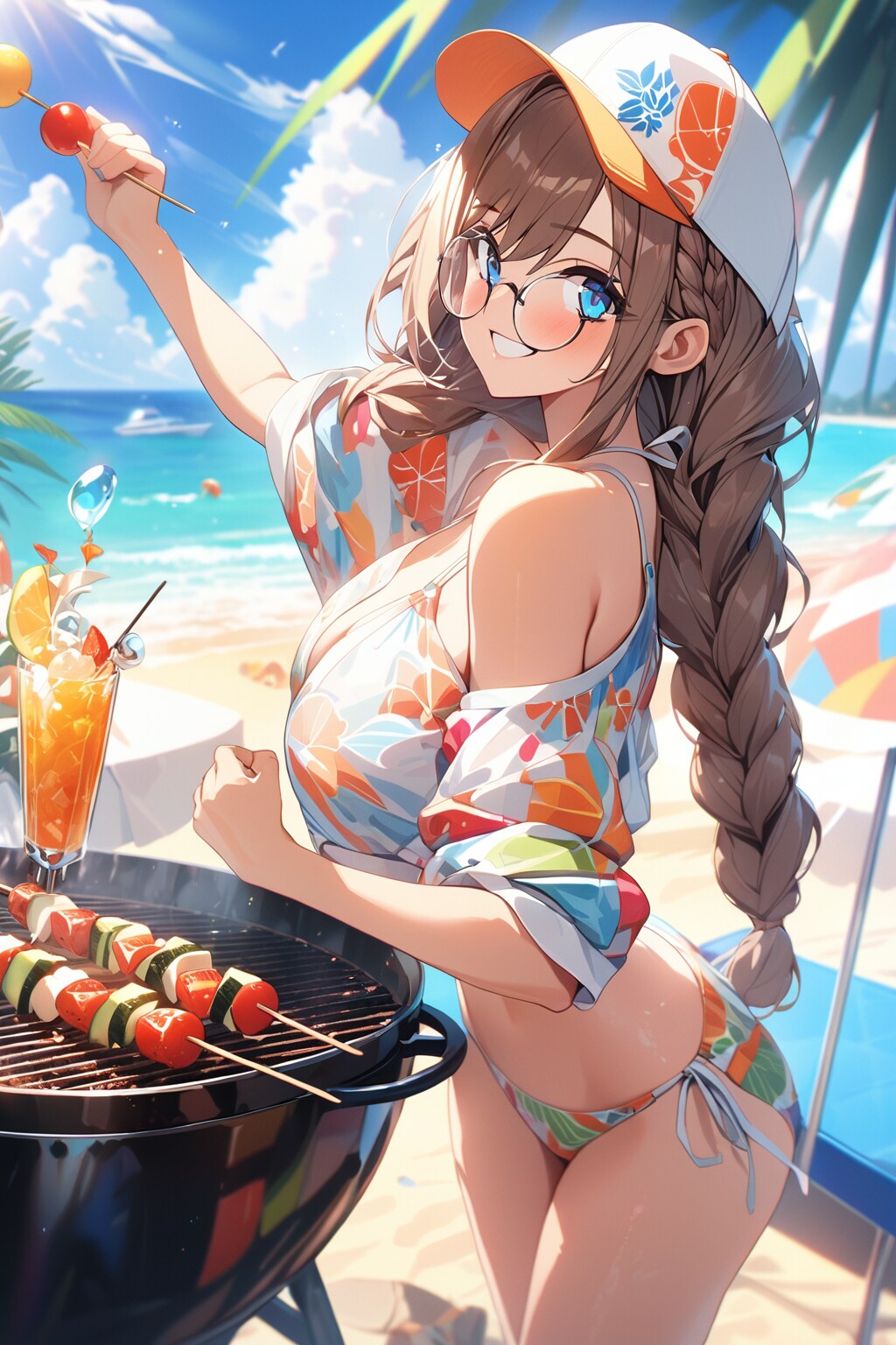 ビーチでBBQ!