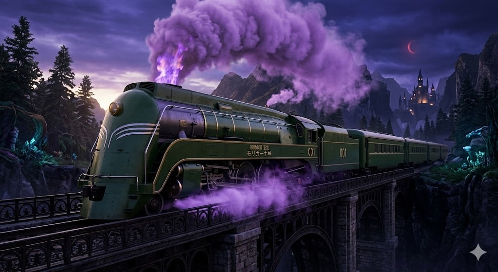 特急モリガーナ号とブラックバタフライ仕様のモリガーナ号
