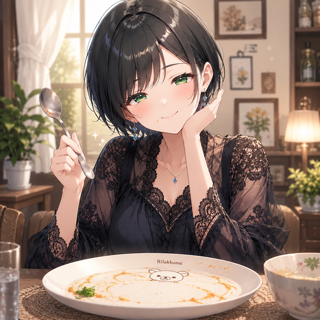リラックマオムライスと藍音ちゃん