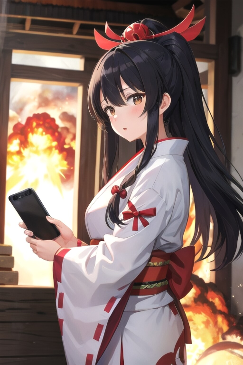 ついにスマホに買い換えたさくらちゃん