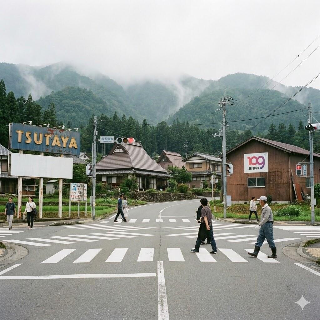 田舎の渋谷SCRAMBLE交差点