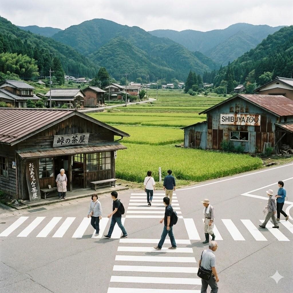 田舎の渋谷SCRAMBLE交差点