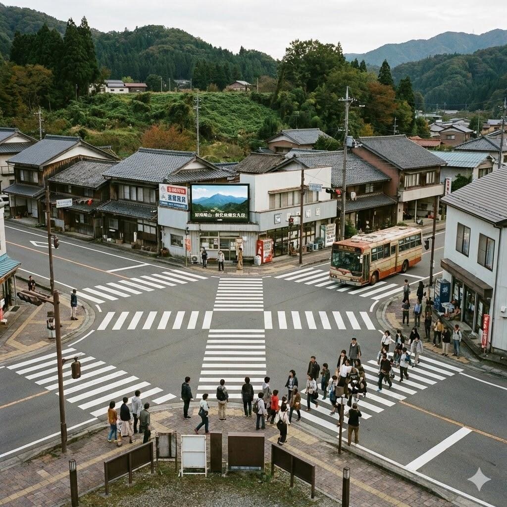 田舎の渋谷SCRAMBLE交差点