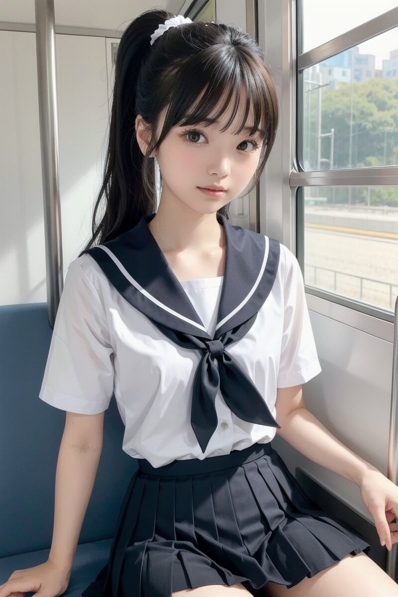 電車で見つけたかわいい子