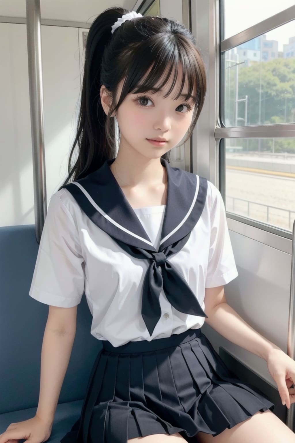 電車で見つけたかわいい子