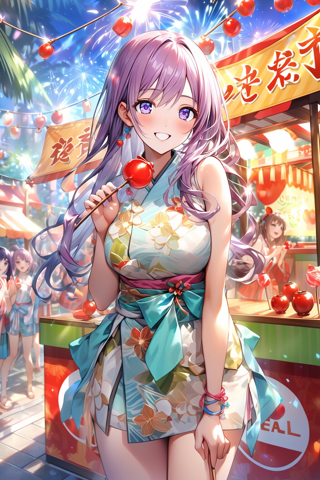 ツルヒメ(夏祭り:りんご飴屋台) | の人気AIイラスト・グラビア