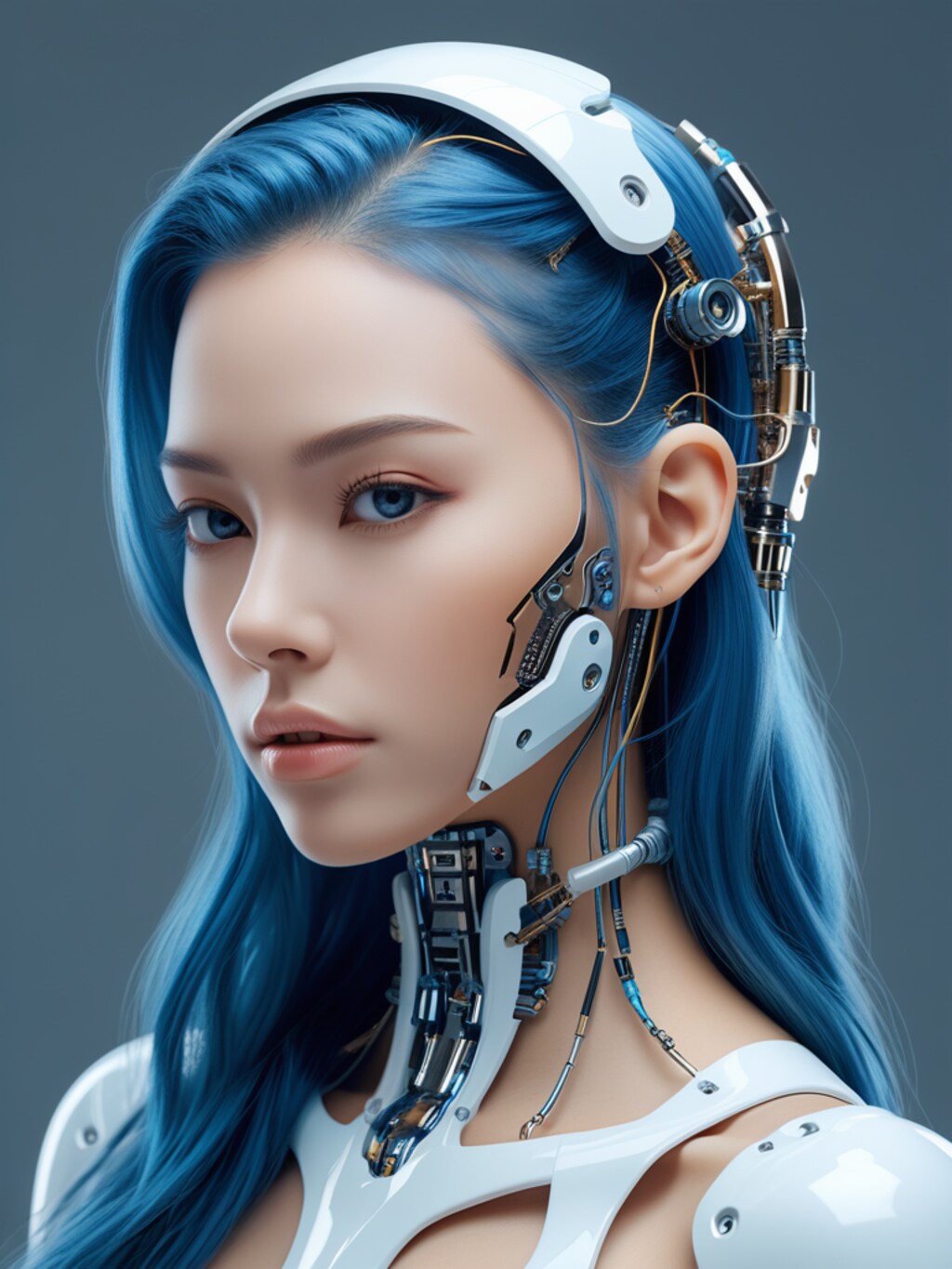 cosmic android blue girl